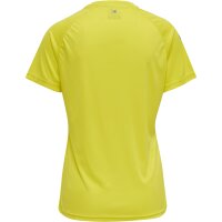 hummel Hmlcore Xk Core Poly Tee S/S Damen - blazing yellow/true blue