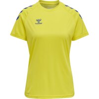 hummel Hmlcore Xk Core Poly Tee S/S Damen - blazing yellow/true blue