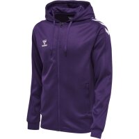 hummel Hmlcore Xk Poly Zip Hood Sweat - acai/white