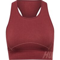 hummel Hmlte Christel Seamless Sports Top Damen - cabernet/apple butter melange