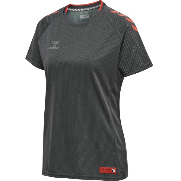 hummel Hmlpro Grid Training Trikot S/S Wo Damen - forged iron/quiet shade