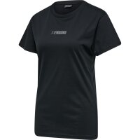 hummel Hmloffgrid Tee S/S Wo Damen - jet black/forged iron