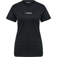 hummel Hmloffgrid Tee S/S Wo Damen - jet black/forged iron