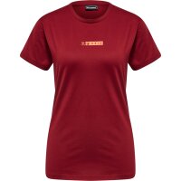 hummel Hmloffgrid Tee S/S Wo Damen - rhubarb/nasturtium