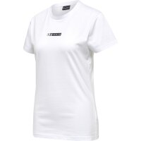 hummel Hmloffgrid Tee S/S Wo Damen - white/forged iron