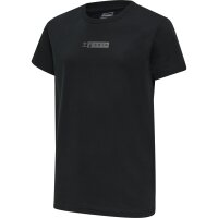 hummel Hmloffgrid Tee S/S Kinder - jet black/forged iron