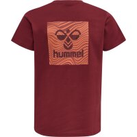 hummel Hmloffgrid Tee S/S Kinder - rhubarb/nasturtium