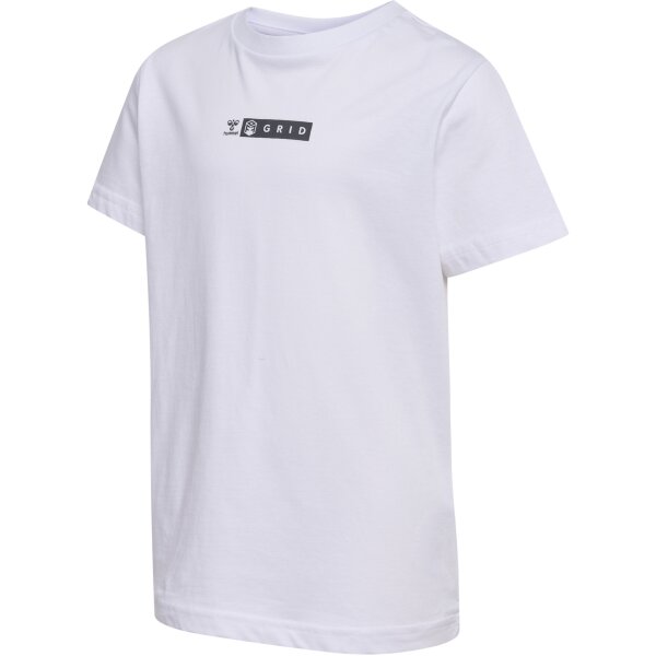 hummel Hmloffgrid Tee S/S Kinder - white/forged iron