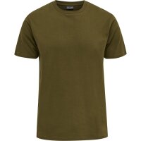 hummel Hmlred Basic T-Shirt S/S Herren - dark olive