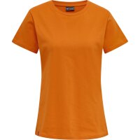 hummel Hmlred Basic T-Shirt S/S Damen - orange tiger