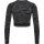 hummel Hmlmt Saga Seamless Crop T-Shirt Ls Damen - black/asphalt melange