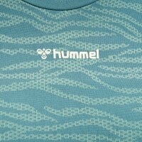 hummel Hmlmt Saga Seamless Crop T-Shirt Ls Damen - north atlantic/blue surf melan