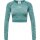 hummel Hmlmt Saga Seamless Crop T-Shirt Ls Damen - north atlantic/blue surf melan