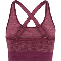 hummel Hmlclea Seamless Sports Top Damen - grape wine/crushed berry mel