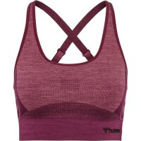 hummel Hmlclea Seamless Sports Top Damen - grape wine/crushed berry mel