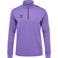 hummel Hmlauthentic Half Zip Sweat Herren - dahlia purple/asphalt