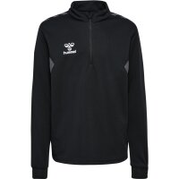 hummel Hmlauthentic Half Zip Sweat Kinder - black