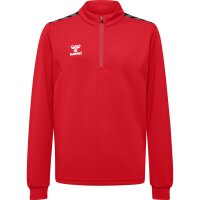 hummel Hmlauthentic Half Zip Sweat Kinder - true red