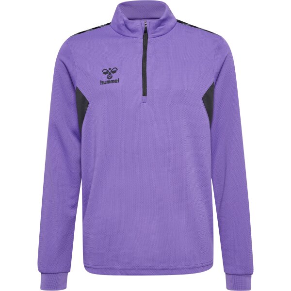 hummel Hmlauthentic Half Zip Sweat Kinder - dahlia purple/asphalt