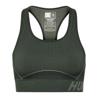 hummel Hmlte Christel Seamless Sports Top Damen - climbing ivy/seagrass melange