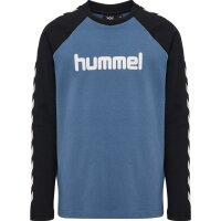 hummel Hmlboys T-Shirt L/S Jungen - bering sea/black