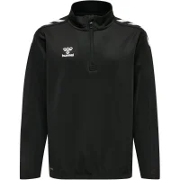 hummel Hmlcore Xk Half Zip Poly Sweat Kinder - black/black