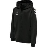 hummel Hmlcore Xk Poly Zip Hood Sweat Kinder - black/black