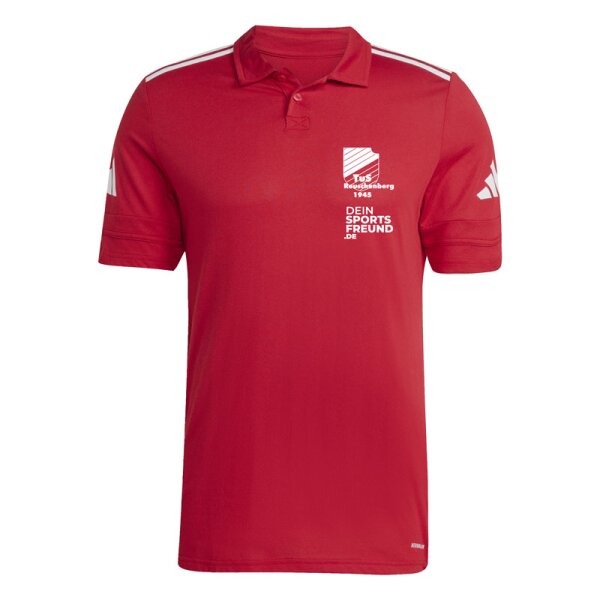 TuS Reuschenberg x adiads Squadra 25 Cotton Poloshirt Herren - rot/weiß