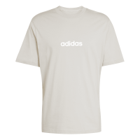 adidas Essentials Linear T-Shirt Herren - beige/weiß